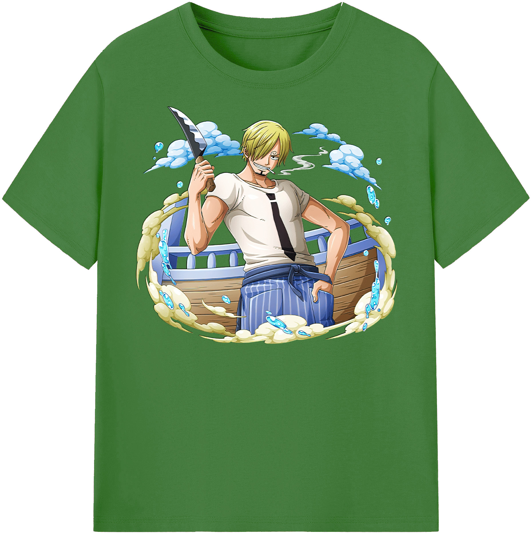 （画像用） ワンピース サンジ ONE PIECE Sanji レディースカジュアルプリントTシャツ（綿100％）
